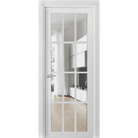 Sartodoors French Interior Door, 32" x 96", White FELICIA3355ID-BEM-3296